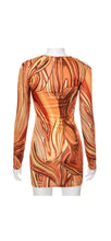 Load image into Gallery viewer, WOMEN'S CREATIVE GRAPHIC PRINTED LONG SLEEVE BODYCON MINI DRESS
