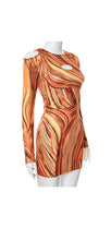 Load image into Gallery viewer, WOMEN'S CREATIVE GRAPHIC PRINTED LONG SLEEVE BODYCON MINI DRESS
