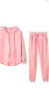Load image into Gallery viewer, WOMEN'S CASUAL SOLID COLOR LOOSE HOODIE AND SWEAT PANTS 2-PIECE SET
