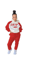Load image into Gallery viewer, WOMEN'S FASHION LETTER PRINTING COLOR BLOCKING HOODIE AND SWEATPANTS 2-PIECE SET
