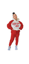 Load image into Gallery viewer, WOMEN'S FASHION LETTER PRINTING COLOR BLOCKING HOODIE AND SWEATPANTS 2-PIECE SET
