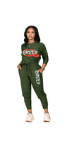 Load image into Gallery viewer, CASUAL LETTER PRINTING SWEATSHIRT AND PANTS SET
