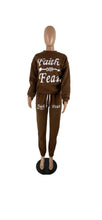 Load image into Gallery viewer, CASUAL LETTER PRINTING SWEATSHIRT AND SWEAT PANTS 2-PIECE SET
