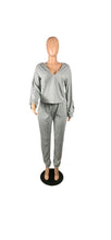 Load image into Gallery viewer, WOMEN'S SEXY U-NECK HOODIES AND SWEATPANTS 2-PIECE SET
