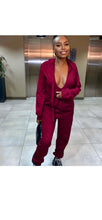 Load image into Gallery viewer, WOMEN'S SEXY U-NECK HOODIES AND SWEATPANTS 2-PIECE SET

