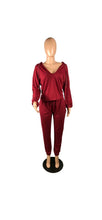 Load image into Gallery viewer, WOMEN'S SEXY U-NECK HOODIES AND SWEATPANTS 2-PIECE SET

