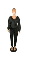 Load image into Gallery viewer, WOMEN'S SEXY U-NECK HOODIES AND SWEATPANTS 2-PIECE SET
