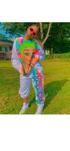 Load image into Gallery viewer, WOMEN'S CASUAL GRAPHIC PRINTING SWEATSHIRT AND SWEATPANTS 2-PIECE SET
