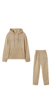 Load image into Gallery viewer, WOMEN'S FASHION RHINESTONE LETTER DECORATE HOODIE AND SWEATPANTS 2-PIECE SET

