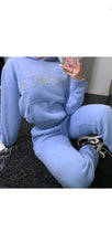 Load image into Gallery viewer, WOMEN'S FASHION RHINESTONE LETTER DECORATE HOODIE AND SWEATPANTS 2-PIECE SET
