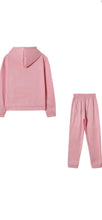 Load image into Gallery viewer, WOMEN'S FASHION RHINESTONE LETTER DECORATE HOODIE AND SWEATPANTS 2-PIECE SET
