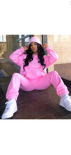 Load image into Gallery viewer, WOMEN'S FASHION RHINESTONE LETTER DECORATE HOODIE AND SWEATPANTS 2-PIECE SET
