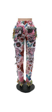 Load image into Gallery viewer, WOMEN'S FASHION COLOR PATTERN TASSEL PANTS
