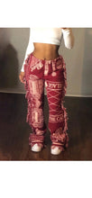 Load image into Gallery viewer, WOMEN'S FASHION COLOR PATTERN TASSEL PANTS
