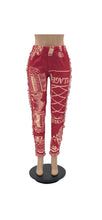 Load image into Gallery viewer, WOMEN'S FASHION COLOR PATTERN TASSEL PANTS
