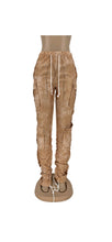 Load image into Gallery viewer, WOMENS COLOR BLOCKING MULTI-POCKET OVERALL PANTS
