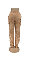 Load image into Gallery viewer, WOMENS COLOR BLOCKING MULTI-POCKET OVERALL PANTS
