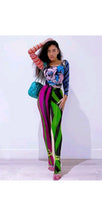 Load image into Gallery viewer, WOMEN'S FASHION STRIPE PRINTED COLOR BLOCKING PANTS

