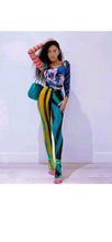 Load image into Gallery viewer, WOMEN'S FASHION STRIPE PRINTED COLOR BLOCKING PANTS
