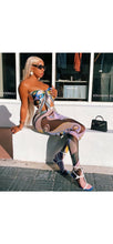 Load image into Gallery viewer, WOMENS SEXY COLOR BLOCKING GRAPHIC PRINTED MESH PANTS
