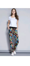 Load image into Gallery viewer, WOMEN'S FASHION MULTICOLOR FLOWER PRINTED CASUAL PANTS

