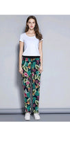 Load image into Gallery viewer, WOMEN'S FASHION MULTICOLOR FLOWER PRINTED CASUAL PANTS
