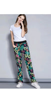 Load image into Gallery viewer, WOMEN'S FASHION MULTICOLOR FLOWER PRINTED CASUAL PANTS

