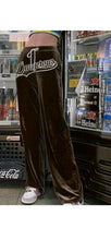 Load image into Gallery viewer, WOMENS CASUAL LETTER EMBROIDERY PANTS

