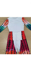 Load image into Gallery viewer, WOMEN'S FASHION GRAPHIC PRINTED TOP AND PATCHWORK PANTS 2-PIECE SET

