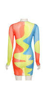 Load image into Gallery viewer, WOMEN'S COLOR BLOCKING LONG SLEEVE DRESS
