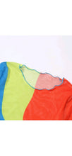 Load image into Gallery viewer, WOMEN'S COLOR BLOCKING LONG SLEEVE DRESS
