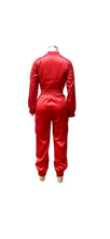 Load image into Gallery viewer, SOLID COLOR SATIN FABRIC WOMEN LONG SLEEVE CROPPED TOP JOGGER PANTS 2-PIECE SET
