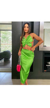 Load image into Gallery viewer, WOMENS CUT OUT LACE UP SIDE-SLIT DRESS
