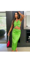 Load image into Gallery viewer, WOMENS CUT OUT LACE UP SIDE-SLIT DRESS
