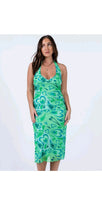 Load image into Gallery viewer, SEXY SUMMER HEART PRINT SLEEVELESS HALTER NECK BODYCON DRESS
