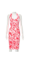 Load image into Gallery viewer, SEXY SUMMER HEART PRINT SLEEVELESS HALTER NECK BODYCON DRESS
