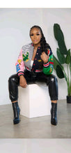 Load image into Gallery viewer, MULTI COLOR BASEBALL VARSITY JACKET SHORT COAT
