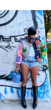 Load image into Gallery viewer, MULTI COLOR BASEBALL VARSITY JACKET SHORT COAT
