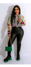 Load image into Gallery viewer, MULTI-COLOR BUTTON UP VARSITY BASEBALL JACKET SHORT COAT
